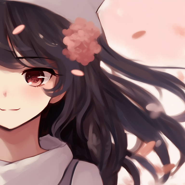 Two characters under an umbrella, rainy backdrop and hopeful gazes. memcchi matching pfp ideas pfp for discord.