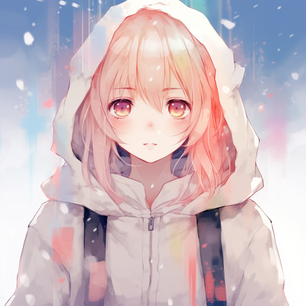 Profile picture of an Anime character executed in vibrant watercolor technique. anime pfp cute styles pfp for discord.