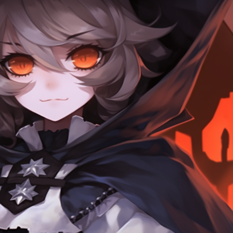 Two characters under a lantern-lit tree, soft glow effect and tranquil expressions. trending matching genshin pfp halloween theme pfp for discord.