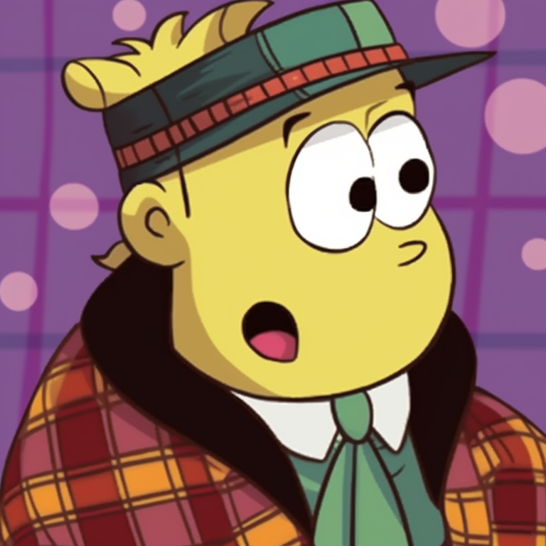 Spongebob and Sandy casually leaning against each other, outlined in bold lines, filled with soft colors. spongebob and sandy matching profile picture pfp for discord.