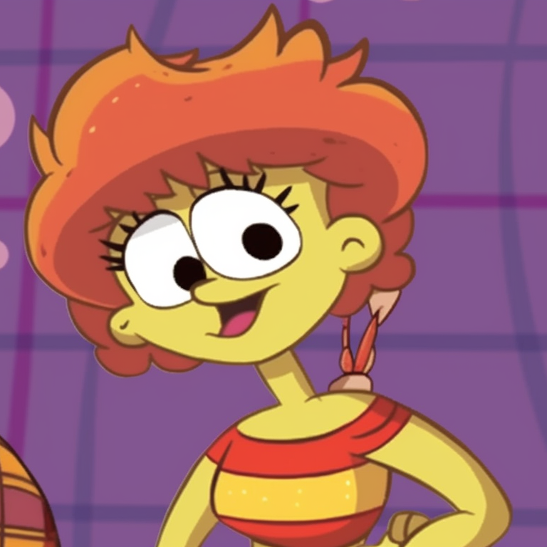 Spongebob and Sandy casually leaning against each other, outlined in bold lines, filled with soft colors. spongebob and sandy matching profile picture pfp for discord.