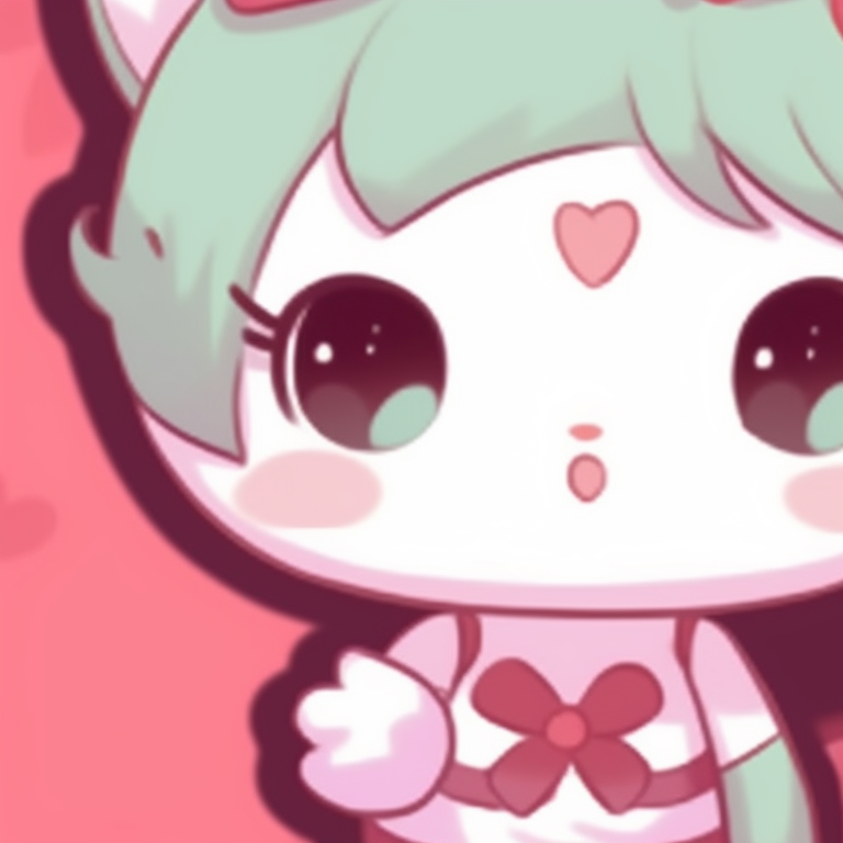 Two Hello Kitty characters in matching outfits, vibrant colors and playful poses. cute matching hello kitty pfp pfp for discord.