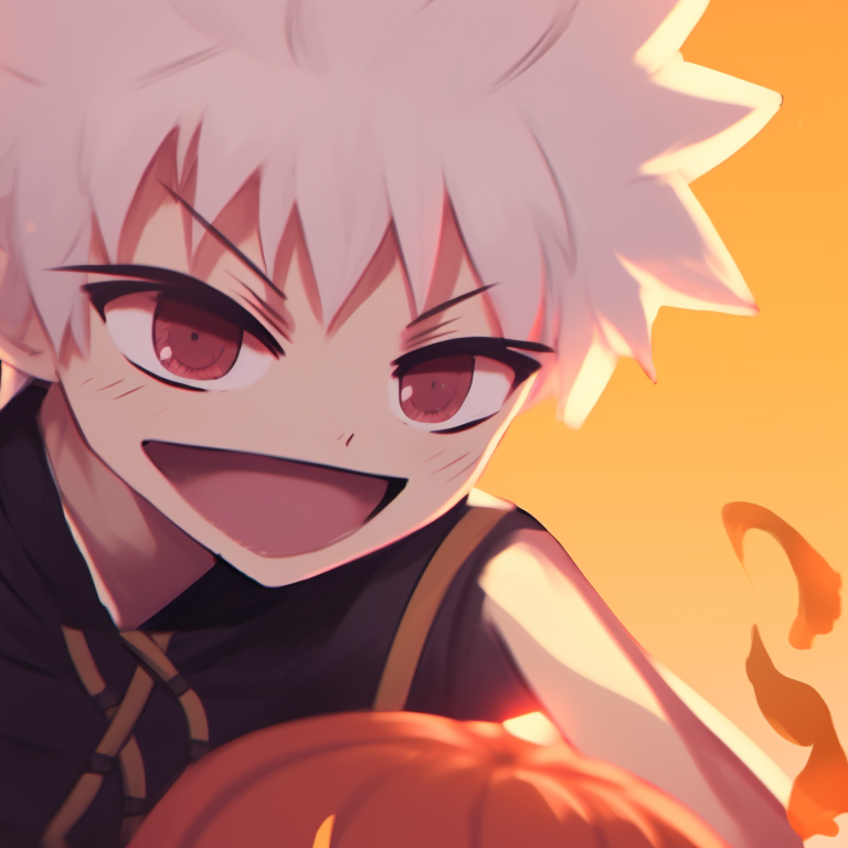 Killua and Gon outlined in purple glow, uncanny elements against a Halloween night. killua and gon matching pfp halloween theme inspiration pfp for discord.