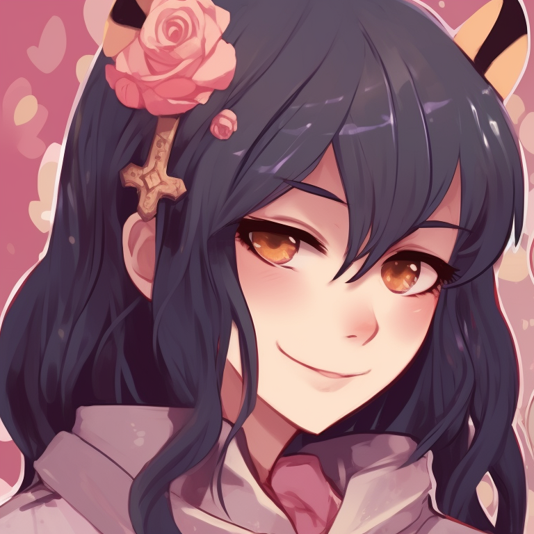 Two characters in a face-to-face pose, with calm expressions and cooler tones predominantly used. perfect matching pfp for 2 friends pfp for discord.