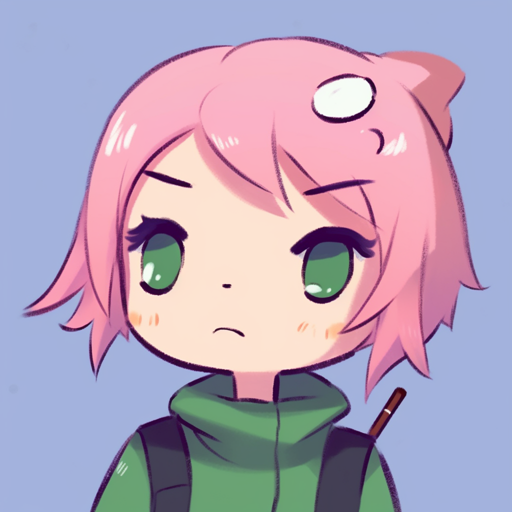Adorable profile of Sakura, simple design and charming details. cute pfp for school pfp for discord.