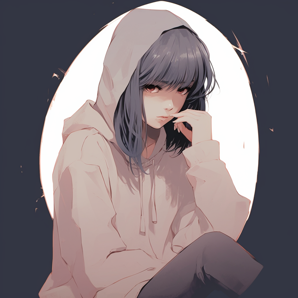 Close-up of a sad anime girl, detailed face expression and wispy hair strands. sad pfp inspirations anime pfp for discord.