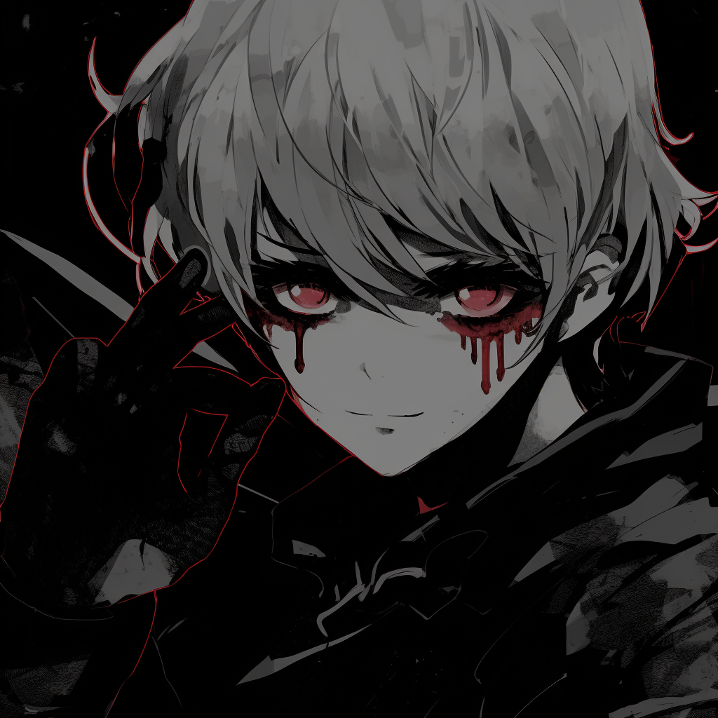 Naruto Uzumaki in an intense fight scene, depicted in dark shades with occasional vibrant hues reflecting power. powerful anime pfp dark pfp for discord.