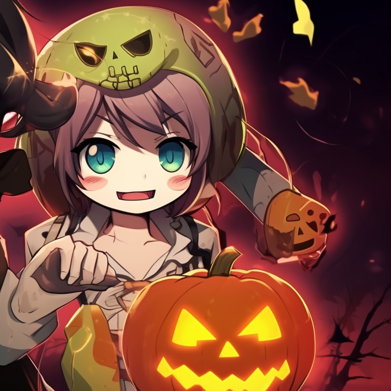 Two fighters in a standoff, filled with jagged lines and intense colors against a gloomy Halloween backdrop. alternative aot matching pfp for halloween pfp for discord.