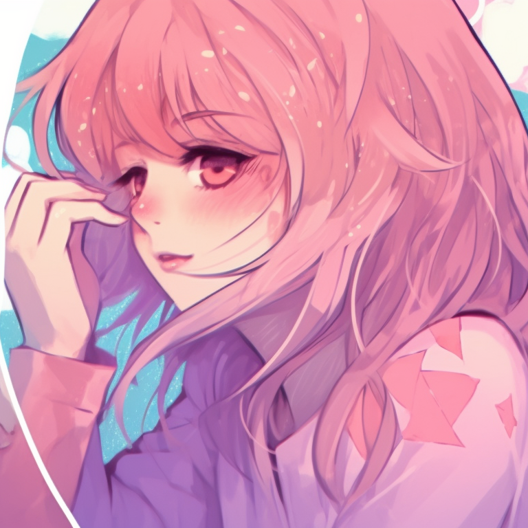 Two space-themed characters, deep colors, celestial background and sparkling details. iconic matching anime pfp for couples pfp for discord.