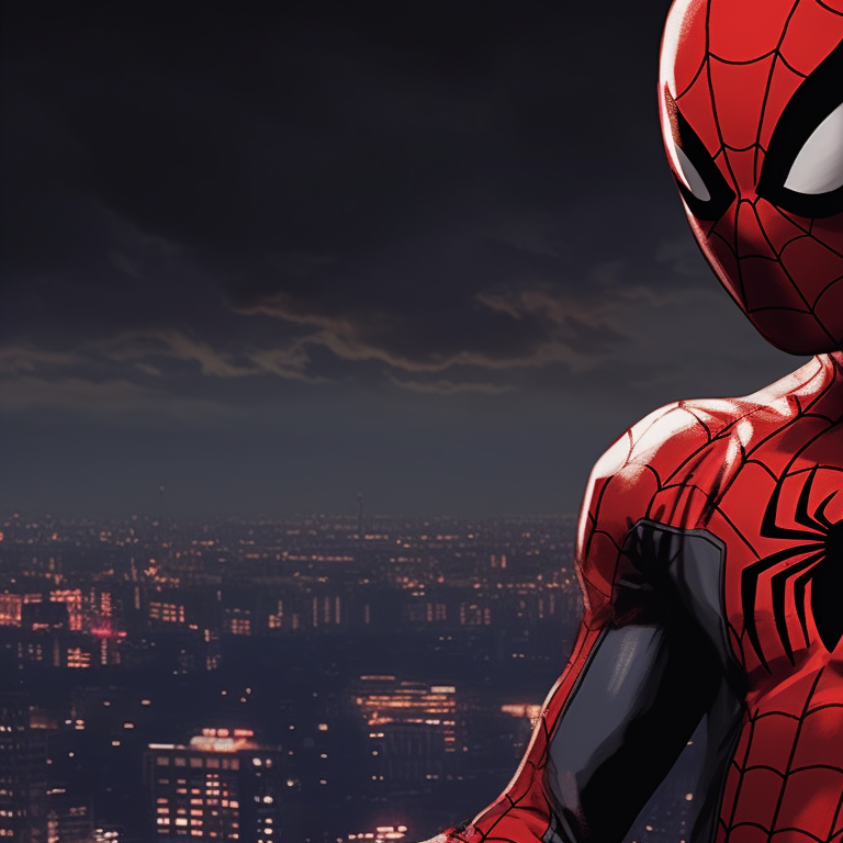 Peter Parker and Gwen Stacy as Spider-man and Spider-Women, faces close and eyes locked. spiderman matching pfp images pfp for discord.