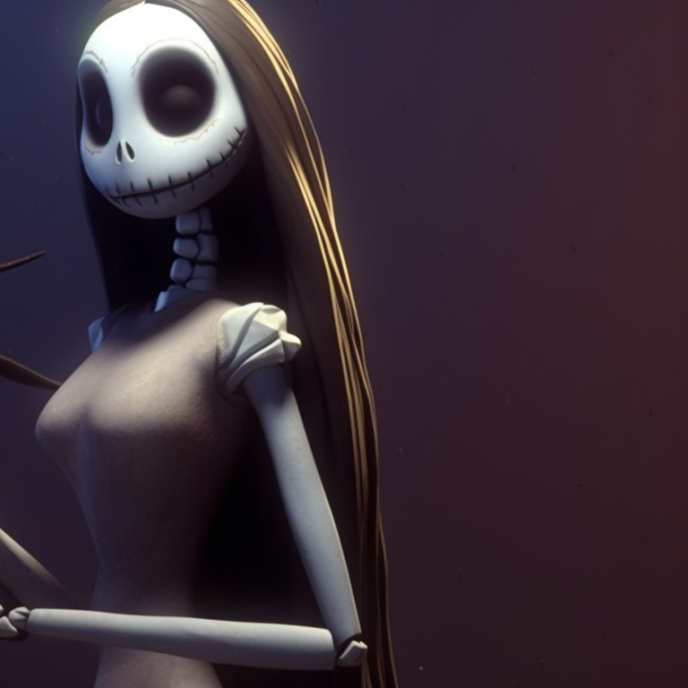 Jack and Sally framed by the full moon, capture of genuine affection and use of cool tones. nightmare before christmas pfps jack and sally pfp for discord.