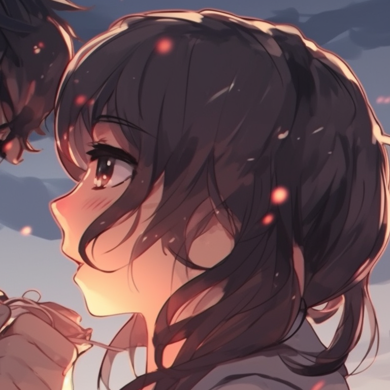 Characters in a modern, urban setting, bold lines, and contrasting shades enhance their matching outfits. aesthetic inspired matching pfp pfp for discord.