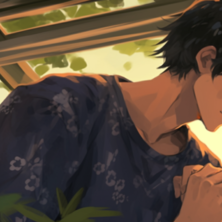 Under a falling cherry blossom tree, two characters hold hands, the color palette is soft and rosy. aesthetic matching pfp for bf and gf pfp for discord.