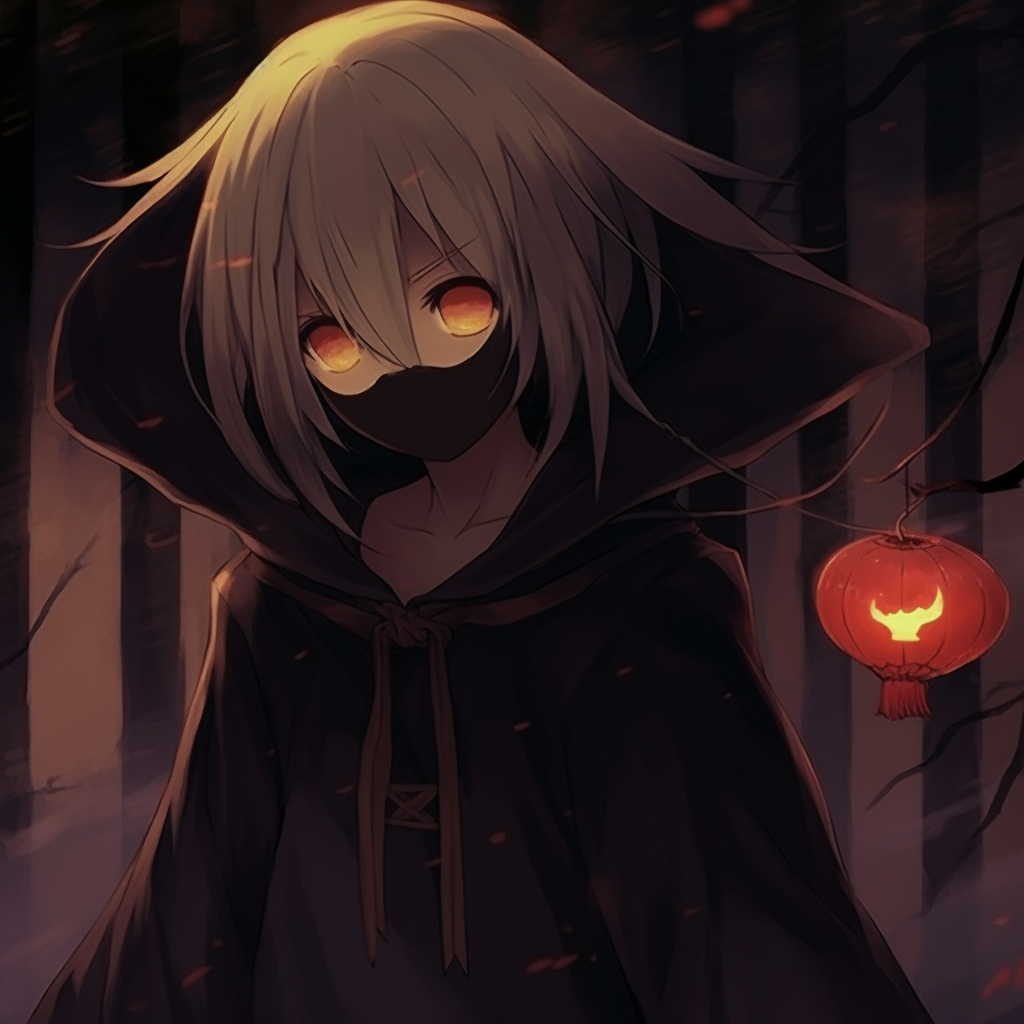 Profile view of No Face, with hauntingly contrasted darks and lights. ideas for anime halloween pfp