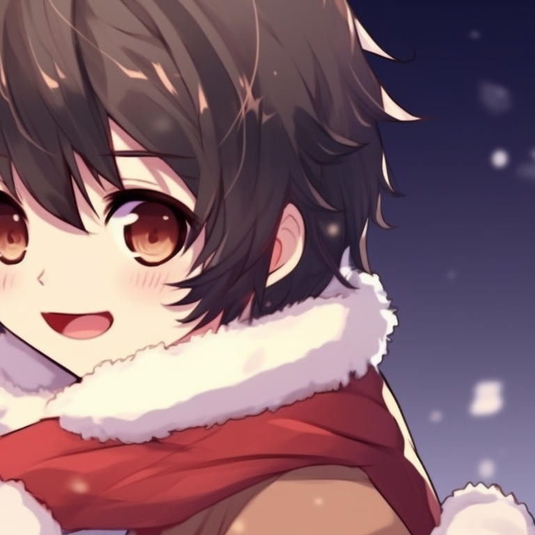 Two characters in matching elf outfits, a cheerful Christmas setting, detailed expressions. adorable matching christmas discord pfp pfp for discord.