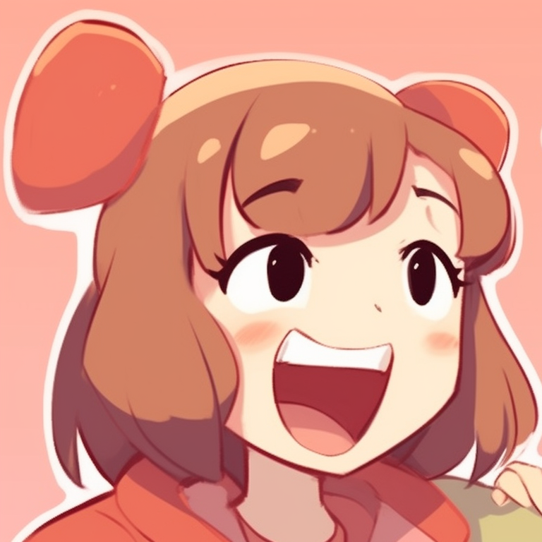 Matching profile pictures of two characters, laughing hysterically, with sticker-like text effects. funny memes pfp for matching pfp for discord.