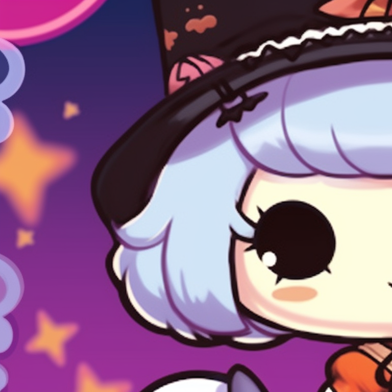 Two Sanrio characters under a spellbound sky, rich tones and Halloween spirits sanrio halloween themed matching pfp pfp for discord.