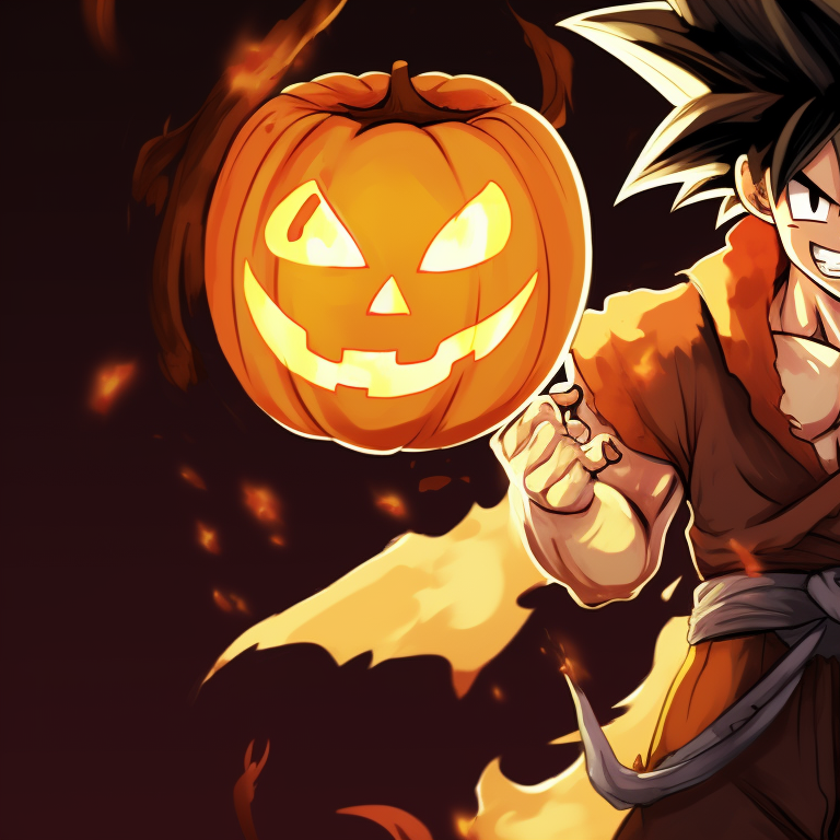 Goku and Vegeta as witches with a creepy background of a cobweb and black cat. dragon ball z matching pfp halloween style pfp for discord.