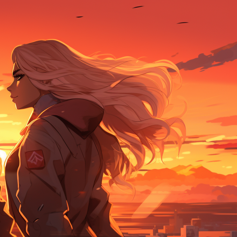 Two characters in mid-action, dynamic lines and intense colors, supporting each other. valorant matching pfp styles pfp for discord.