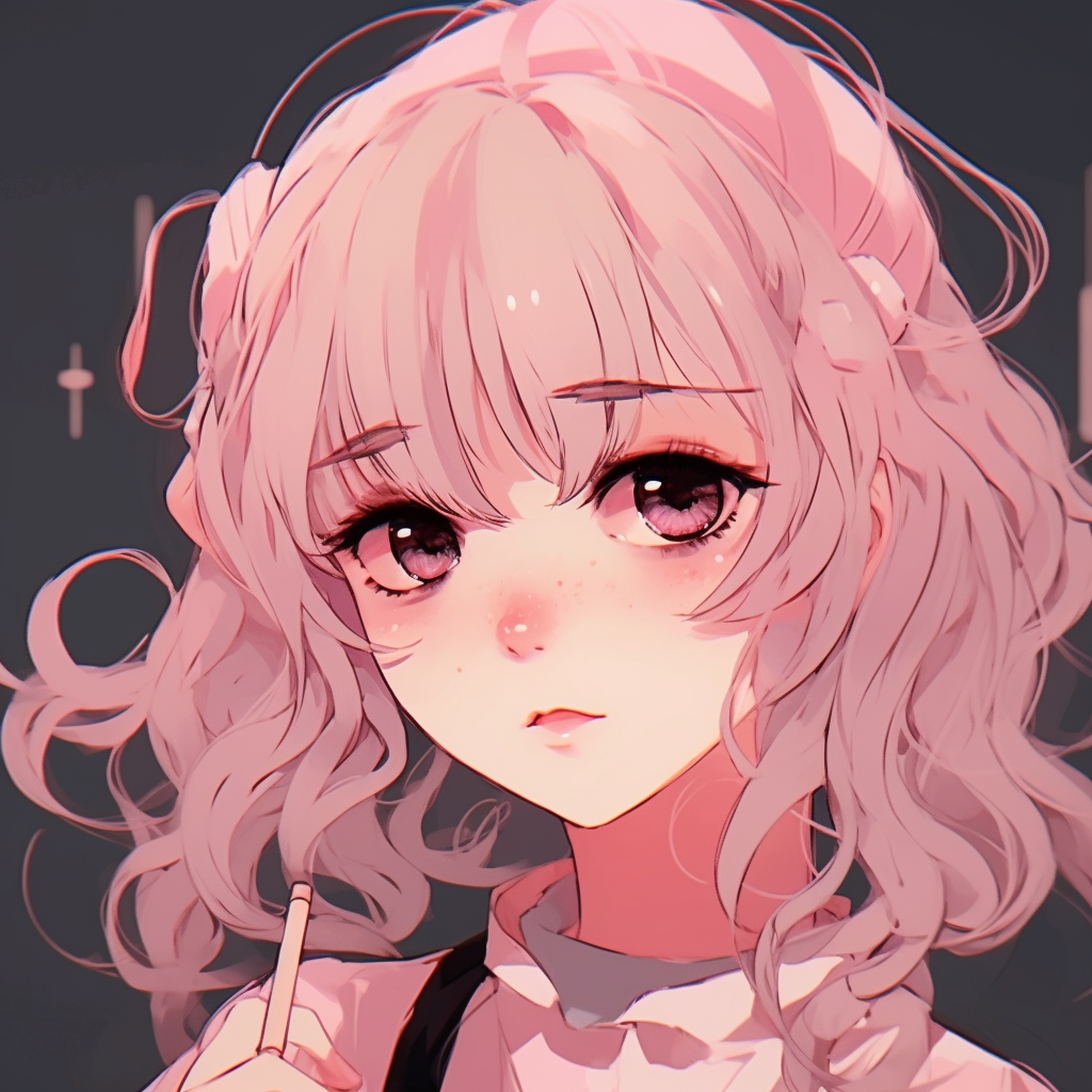Anime girl with pastel colors and soft shading. cute aesthetic anime pfp pfp for discord.