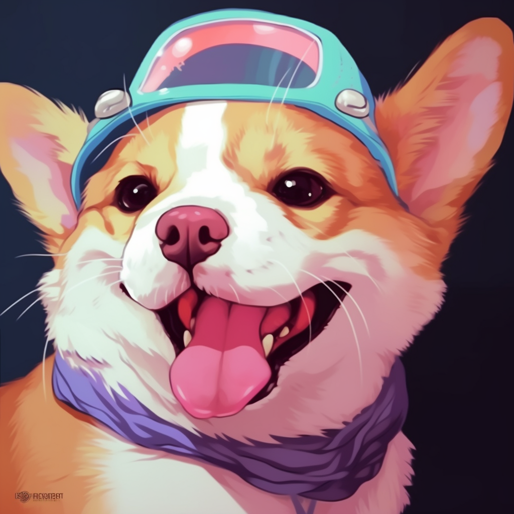 Painting-style profile image of a Shih Tzu humorously stuck in a slipper, featuring generous use of shading and detailed lines. hilarious dog pfp pfp for discord.