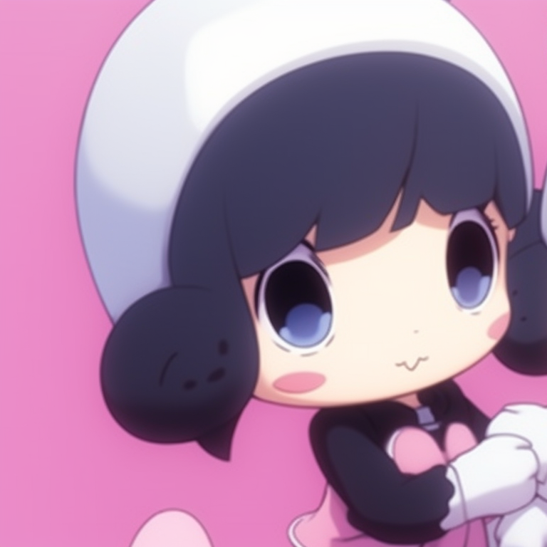 My Melody and Kuromi, pastel colors and detailed linework, looking directly at the viewer. best collection of my melody and kuromi pfp match pfp for discord.