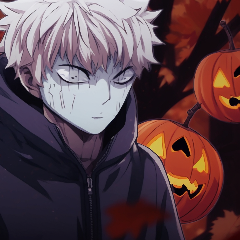 Two characters equipped with curse tools, gloomy atmosphere and dark colors. jujutsu kaisen halloween pfp themes pfp for discord.