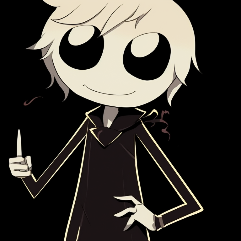 Two stickman characters, dark colors with silhouette style, one with pumpkin head and the other as a ghost. halloween themed stickman pfp pfp for discord.