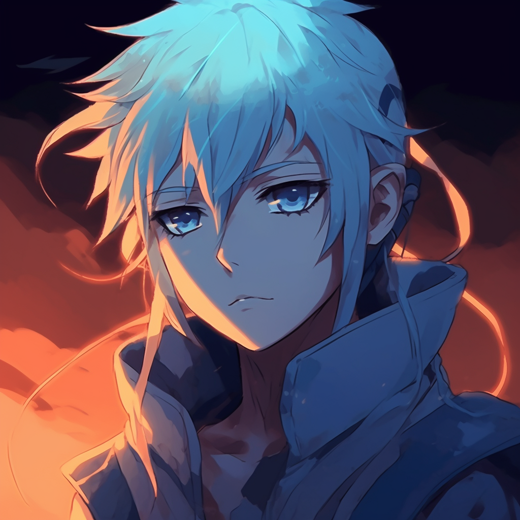 A close-up of Naruto's eye, displaying intense detail with a deep blue aesthetic. aesthetic blue anime pfp