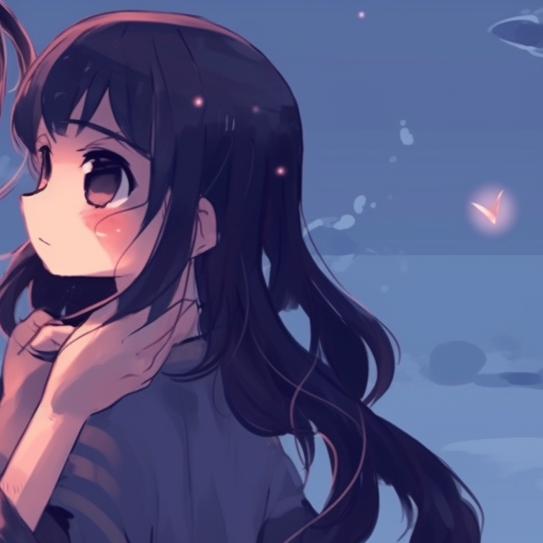 Two characters bonding in the morning light, soft color palette and light brush strokes. cute couple's matching pfp pfp for discord.