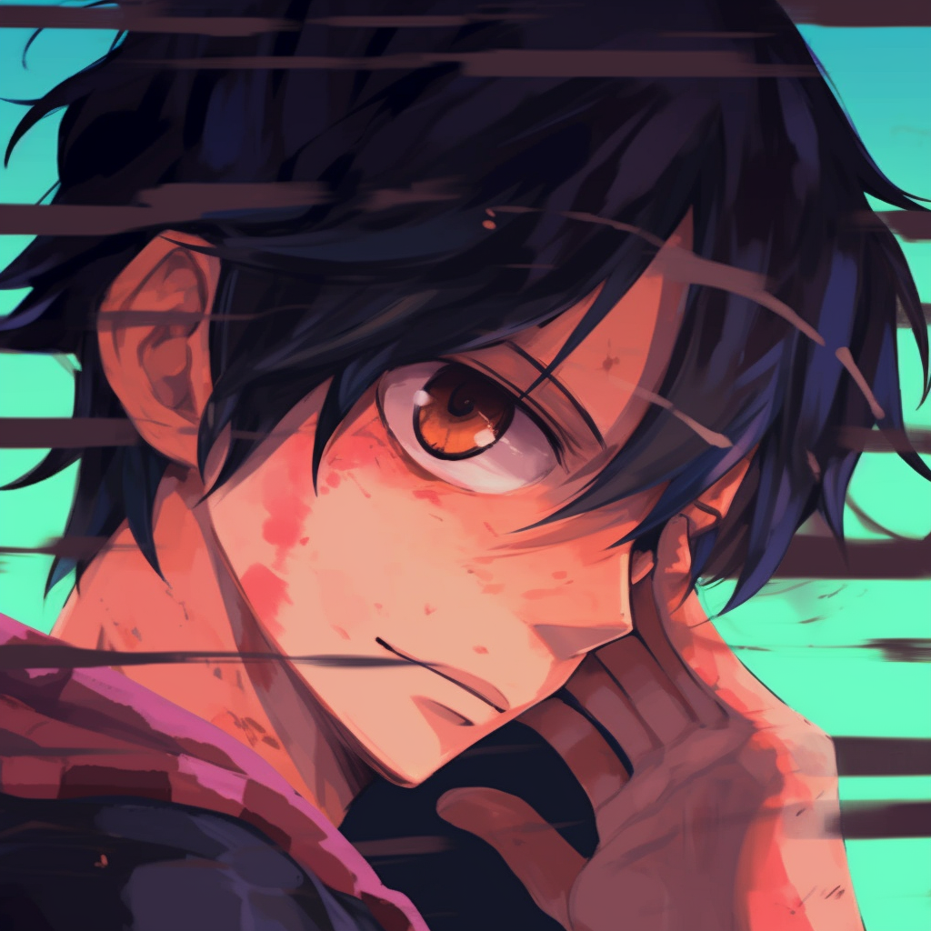 Duo pfps featuring Luffy and Zoro from One Piece, bright colors and dynamic poses. general anime pfp matching