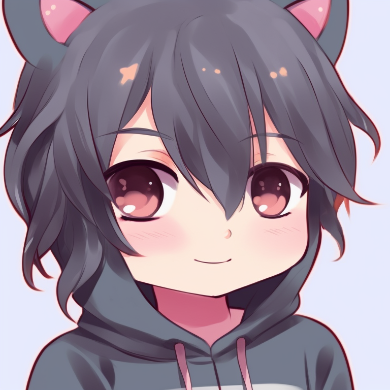 Two chibi characters with pastel colors and gleaming eyes. cute matching pfp for friends ideas pfp for discord.