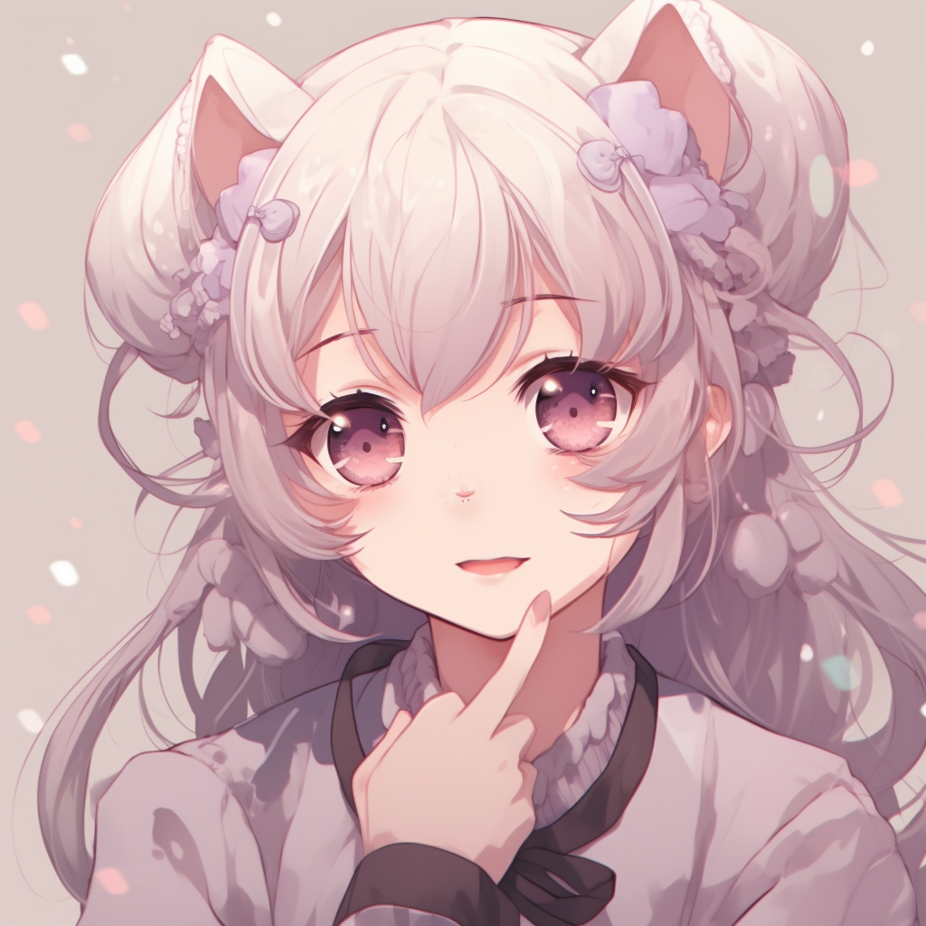 Adorable anime girl with a fluffy cat, pastel color scheme and detailed textures. cute anime pfp girl stylesHD, free download