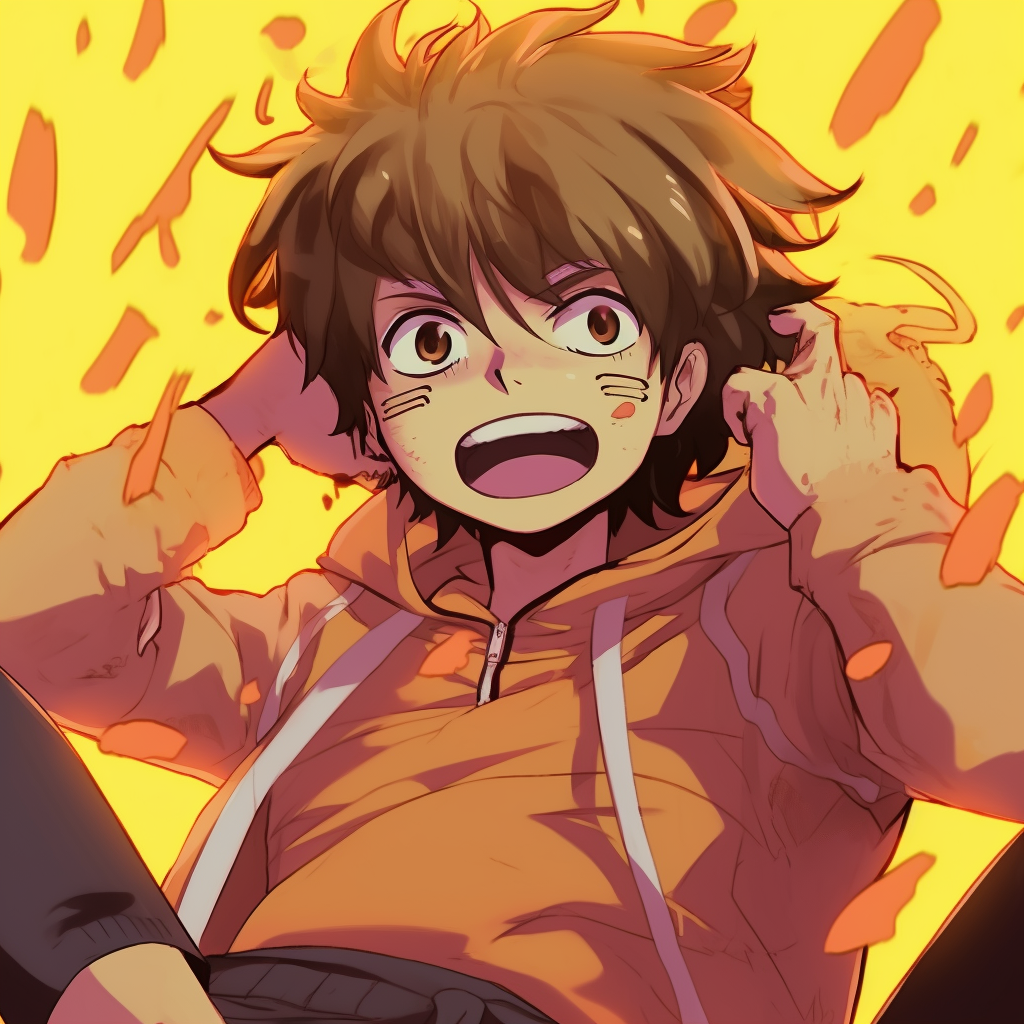 Anime character pranked with a banana peel, humorous scenario with high-contrast and dynamic pose. quirky pfp for anime enthusiasts pfp for discord.