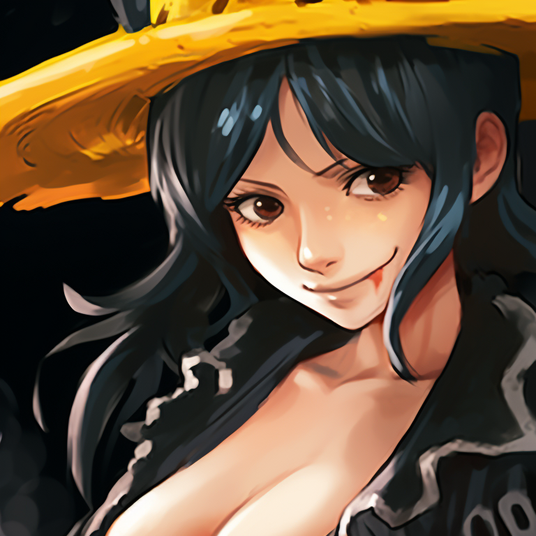 Two characters in pirate costumes and Halloween makeup, rich oranges and deep blacks. inspirational one piece pfps for halloween pfp for discord.