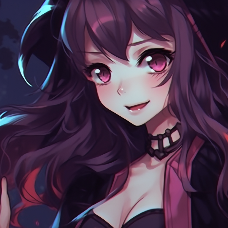 Two characters in matching spider-inspired outfits, drawn with sharp lines and contrasted colors, surrounded by cobwebs. unique halloween matching pfps pfp for discord.