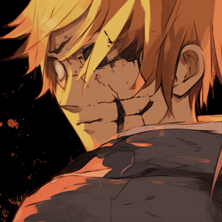 Himeno and Aki, subtle colors and detailed artwork, standing side by side indicating mutual respect. chainsaw man pfp for duo pfp for discord.