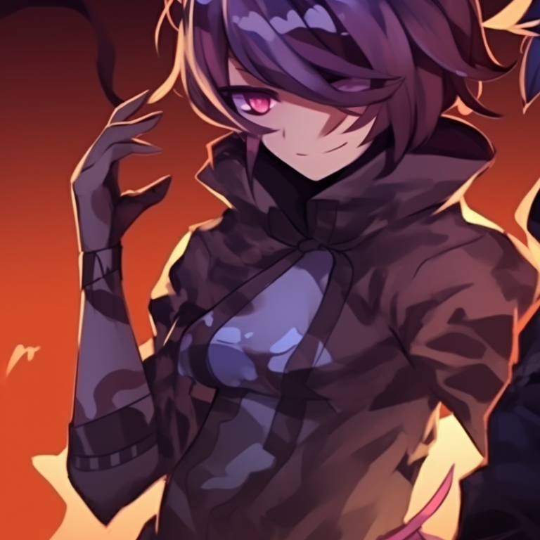 Two characters wearing skull masks, detailed patterns and dark hues. halloween themed pfp for pairs pfp for discord.