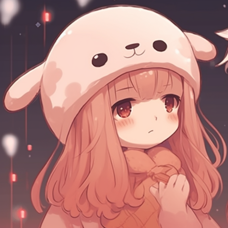 Two characters holding candy canes, vibrant colors and matching scarves. matching cute christmas pfp aesthetic ideas pfp for discord.