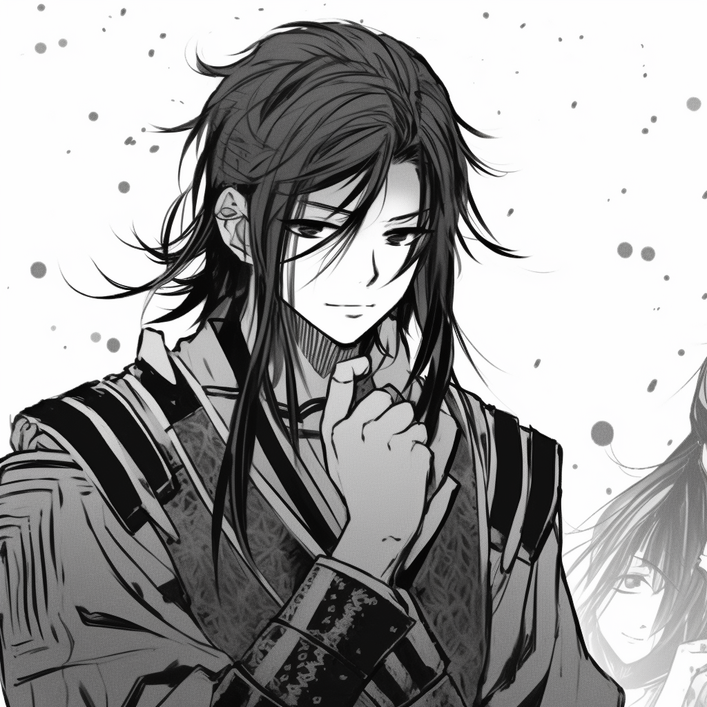 Focused image on samurai's eyes, emphasizing the resolve and rich color palette. unique manga anime pfp ideas pfp for discord.