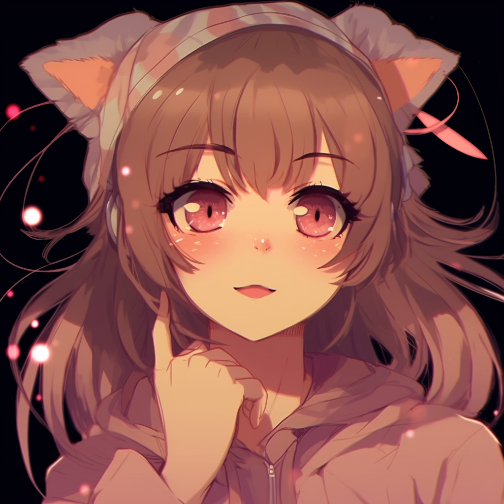 Anime girl under the moonlight, muted colors and high contrast composition. anime girl pfp aesthetics anime pfp
