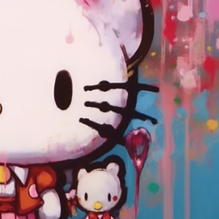 Classic Hello Kitty design, matching bows and simplistic adorable style. hello kitty matching pfp ideas pfp for discord.