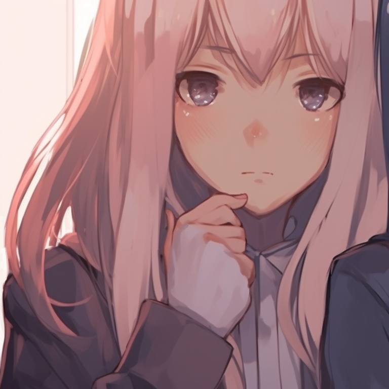 Two characters in matching outfits, symmetrical poses and mirrored expressions, standing side by side. best friends forever matching pfp pfp for discord.