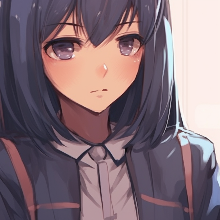 Two characters in matching outfits, symmetrical poses and mirrored expressions, standing side by side. best friends forever matching pfp pfp for discord.