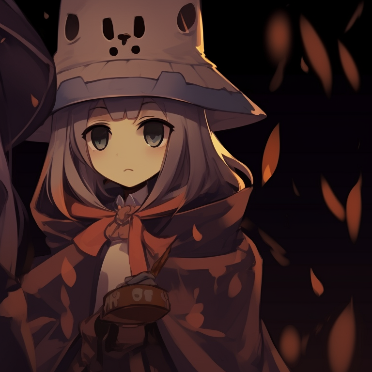 Two characters in matching Halloween cloaks, striking a pose, against a backdrop of flickering candle flames spy x family halloween themed pfp collection pfp for discord.