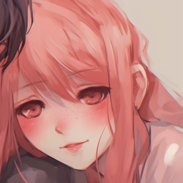 Two characters outlined in a silhouetted style, their hands reaching for each other against a gradient backdrop. couple match pfp in art style pfp for discord.