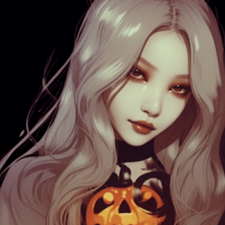 Silhouette of two idols, one seemingly whispering to another, set against a backdrop of greyish hues. guide to creating kpop matching pfp halloween theme pfp for discord.