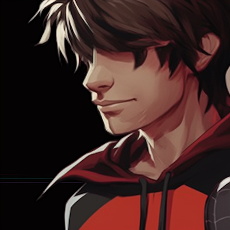 Side-by-side view of Gwen and Miles in alternative universes, the illustration captures a robust play of light and shadow. miles and gwen matching pfp personalities pfp for discord.