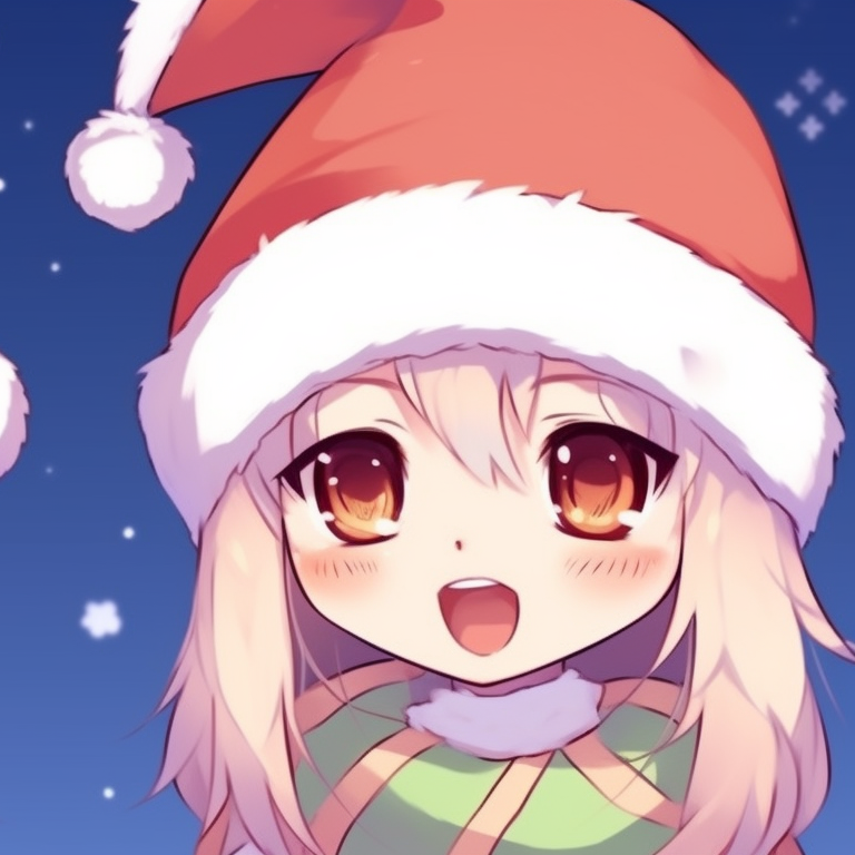 Two characters making snow angels, chilly ambiance and gentle hues. creative matching discord christmas pfp options pfp for discord.