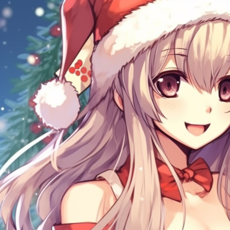 Two characters searching for Christmas presents, vibrant colors and festive mood. creative matching discord christmas pfp options pfp for discord.